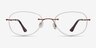 Fragment Burgundy MetalEyeglass Frames from EyeBuyDirect, Front View