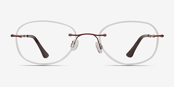 Fragment Burgundy Métal Montures de lunettes de vue