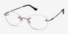 Fragment Burgundy MetalEyeglass Frames from EyeBuyDirect, Angle View