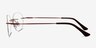 Fragment Burgundy MetalEyeglass Frames from EyeBuyDirect, Side View