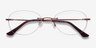 Fragment Burgundy MetalEyeglass Frames from EyeBuyDirect, Closed View
