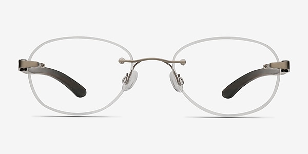 Fragment Silver Brown Wood-texture Montures de lunettes de vue