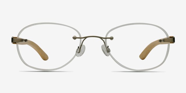 Fragment Silver Yellow MetalEyeglass Frames from EyeBuyDirect, Front View