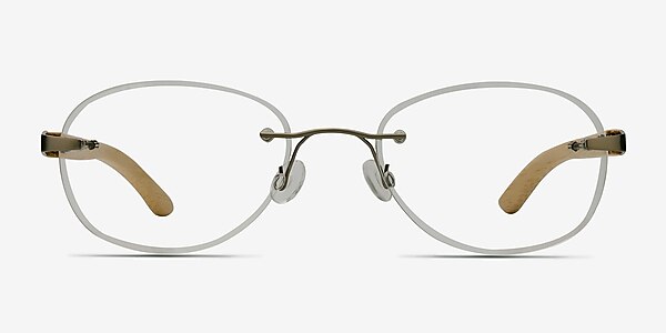 Fragment Silver Yellow Metal Eyeglass Frames