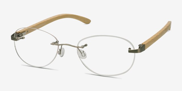 Fragment Silver Yellow MetalEyeglass Frames from EyeBuyDirect, Angle View