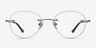 Fuse Silver MetalEyeglass Frames from EyeBuyDirect, Front View