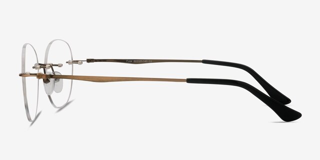 Fuse Bronze MetalEyeglass Frames from EyeBuyDirect, Side View