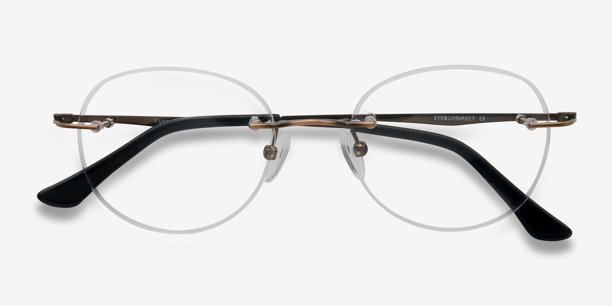 Fuse Round Bronze Rimless Eyeglasses Eyebuydirect