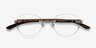 Fuse Matte Silver Wood-textureEyeglass Frames from EyeBuyDirect, Closed View