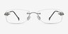 Rivet Silver MetalEyeglass Frames from EyeBuyDirect, Front View