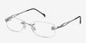 Rivet Silver MetalEyeglass Frames from EyeBuyDirect, Angle View