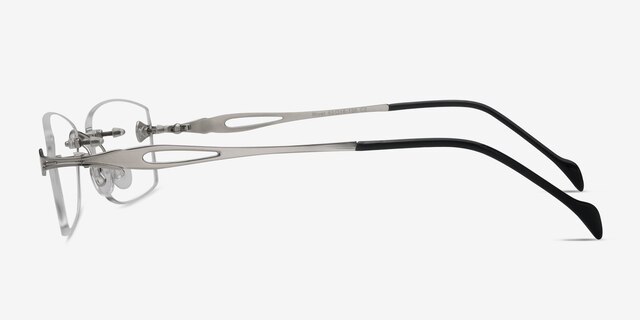 Rivet Silver MetalEyeglass Frames from EyeBuyDirect, Side View