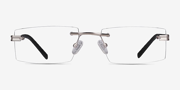 Encrypt Silver Metal Eyeglass Frames