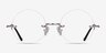 Palo Alto Silver MetalEyeglass Frames from EyeBuyDirect, Front View