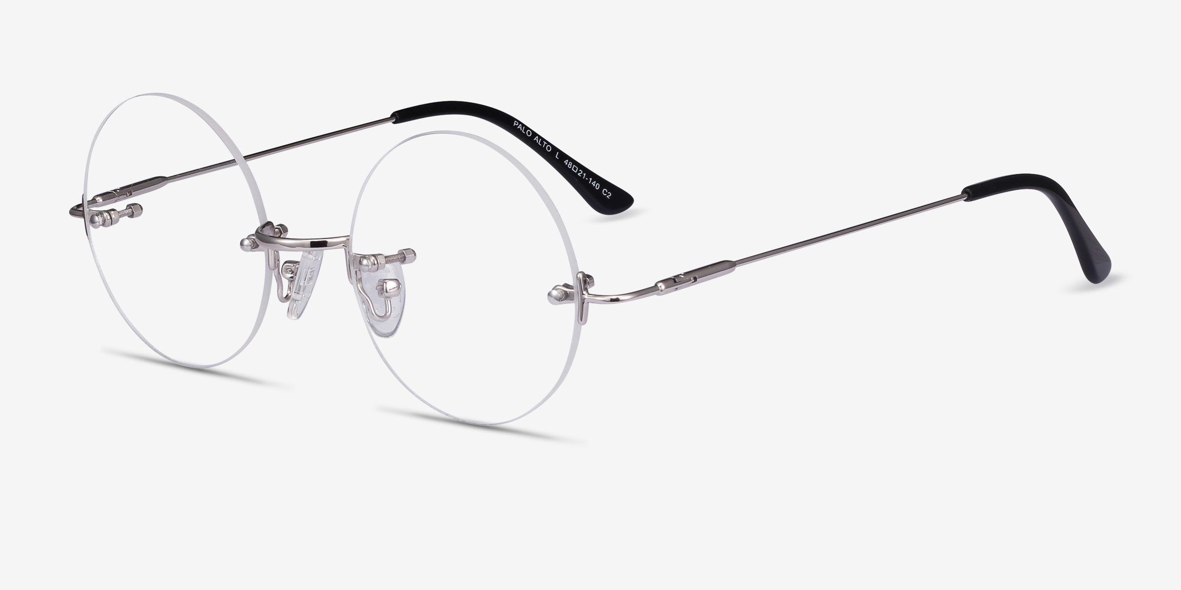 Palo Alto Round Silver Rimless Eyeglasses Eyebuydirect