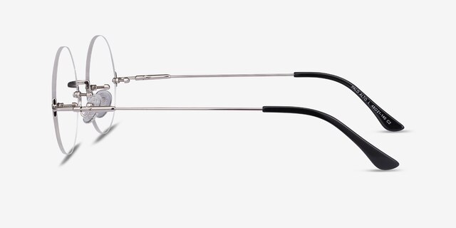 Palo Alto Silver MetalEyeglass Frames from EyeBuyDirect, Side View