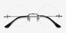 Palo Alto Silver MetalEyeglass Frames from EyeBuyDirect, Closed View
