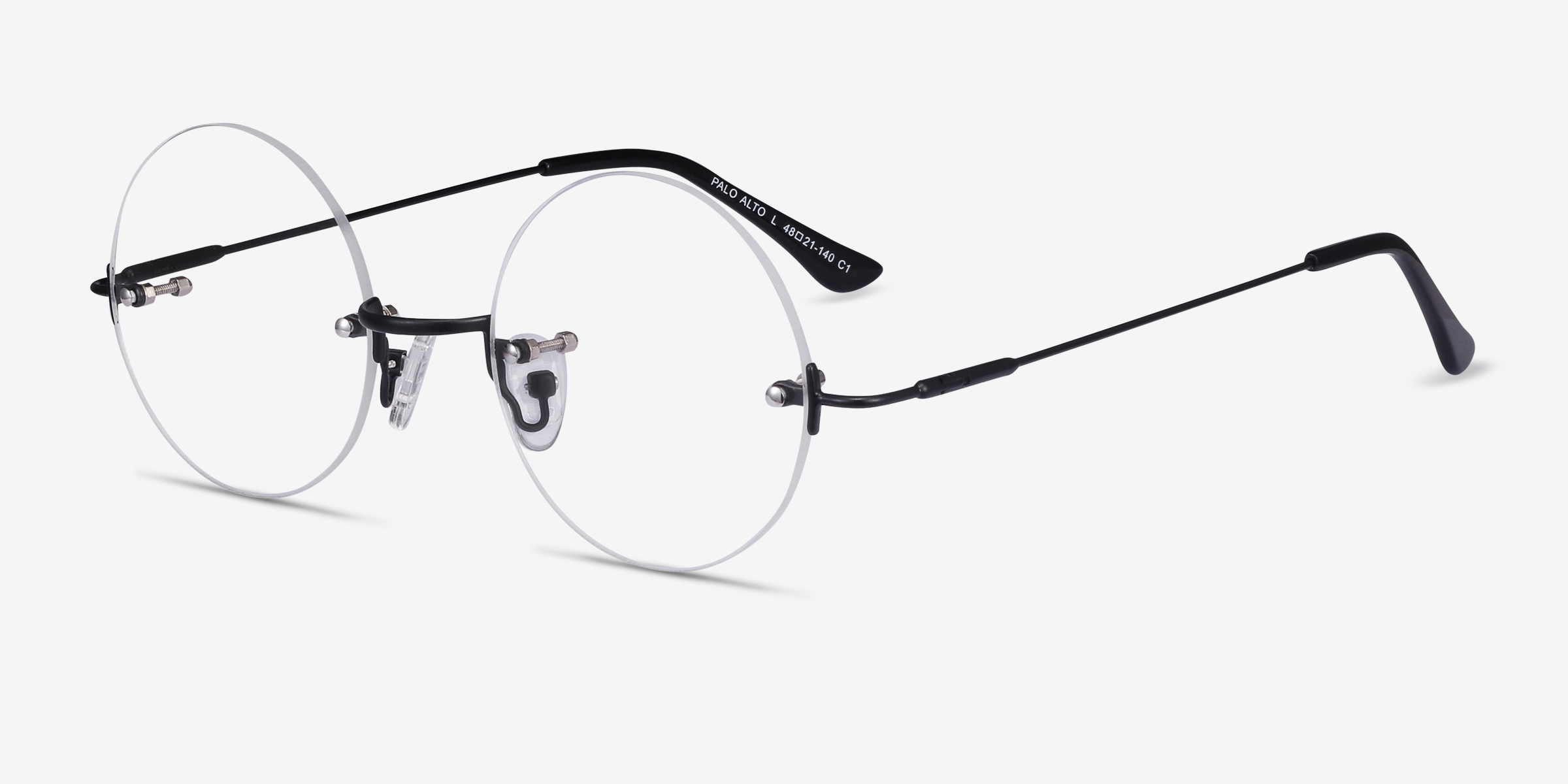 Palo Alto Round Black Rimless Eyeglasses Eyebuydirect