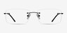 Woodrow Black MetalEyeglass Frames from EyeBuyDirect, Front View