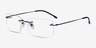Woodrow Black MetalEyeglass Frames from EyeBuyDirect, Angle View