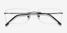 Woodrow Black MetalEyeglass Frames from EyeBuyDirect, Closed View
