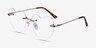 Amore Doré MétalMontures de lunettes de vue d'EyeBuyDirect, Vue d'Angle