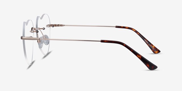 Amore Doré MétalMontures de lunettes de vue d'EyeBuyDirect, Vue de Côté