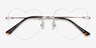 Amore Doré MétalMontures de lunettes de vue d'EyeBuyDirect, Vue Rapprochée