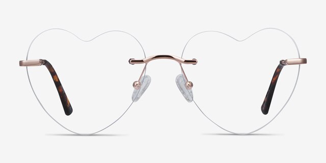 Amore Rose Gold MetalEyeglass Frames from EyeBuyDirect, Front View