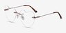 Amore Rose Gold MetalEyeglass Frames from EyeBuyDirect, Angle View