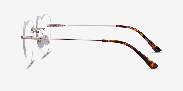 Amore Rose Gold MetalEyeglass Frames from EyeBuyDirect, Side View