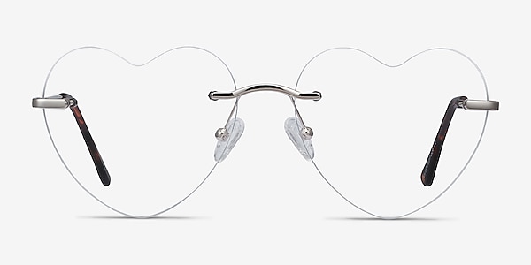 Amore Silver Metal Eyeglass Frames