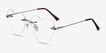 Amore Silver MetalEyeglass Frames from EyeBuyDirect, Angle View