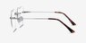 Amore Silver MetalEyeglass Frames from EyeBuyDirect, Side View