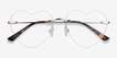 Amore Silver MetalEyeglass Frames from EyeBuyDirect, Closed View