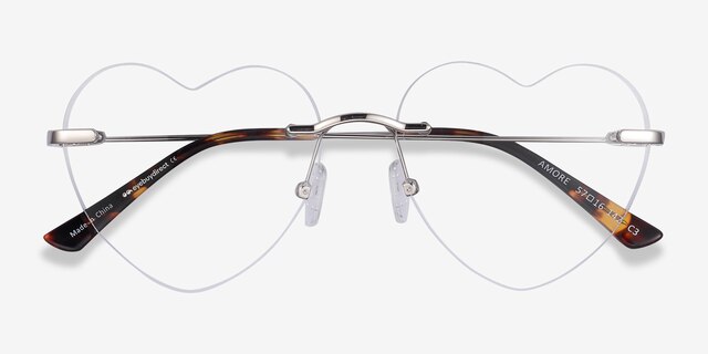 Amore Silver MetalEyeglass Frames from EyeBuyDirect, Closed View