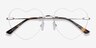 Amore Silver MetalEyeglass Frames from EyeBuyDirect, Closed View