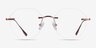 Sahar Rose Gold MetalEyeglass Frames from EyeBuyDirect, Front View