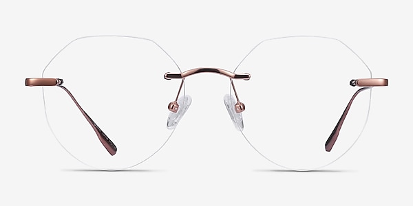 Sahar Rose Gold Metal Eyeglass Frames