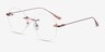 Sahar Rose Gold MetalEyeglass Frames from EyeBuyDirect, Angle View