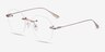 Sahar Gold MetalEyeglass Frames from EyeBuyDirect, Angle View