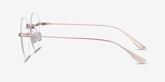 Sahar Gold MetalEyeglass Frames from EyeBuyDirect, Side View