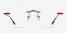 Sahar Red MetalEyeglass Frames from EyeBuyDirect, Front View