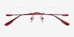 Sahar Red MetalEyeglass Frames from EyeBuyDirect, Closed View