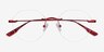 Sahar Red MetalEyeglass Frames from EyeBuyDirect, Closed View