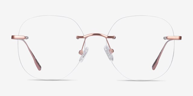 Lisa Rose Gold MetalEyeglass Frames from EyeBuyDirect, Front View