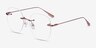 Lisa Rose Gold MetalEyeglass Frames from EyeBuyDirect, Angle View