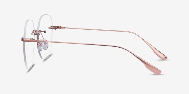 Lisa Rose Gold MetalEyeglass Frames from EyeBuyDirect, Side View