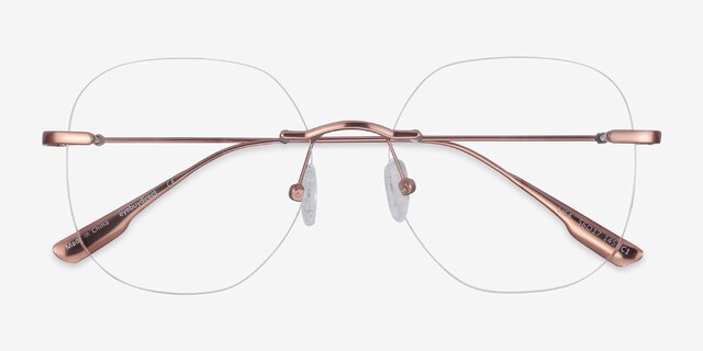 Lisa Rose Gold MetalEyeglass Frames from EyeBuyDirect, Closed View