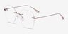 Lisa Doré MétalMontures de lunettes de vue d'EyeBuyDirect, Vue d'Angle
